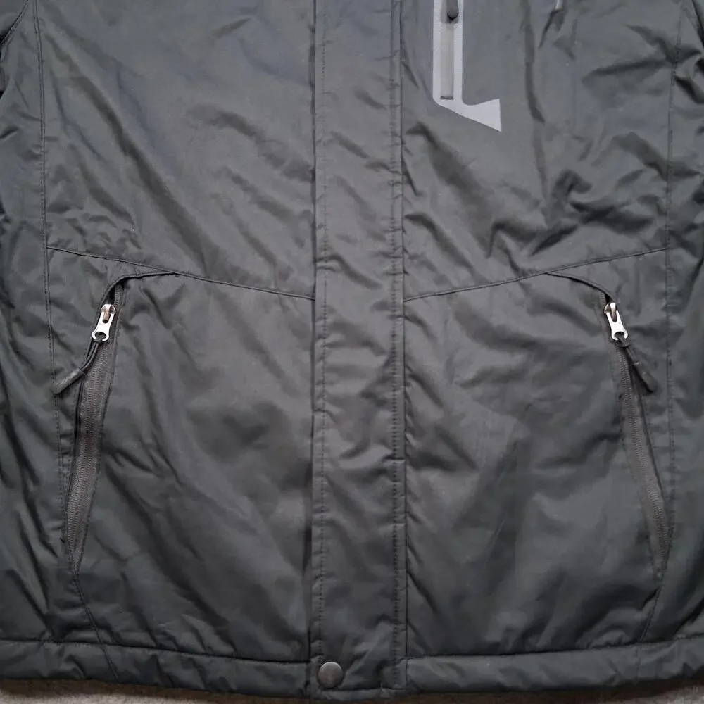 GEMYSE Jacket Mens Medium Gray Colorblock Hooded Ski Snowboard Fleece Lined
